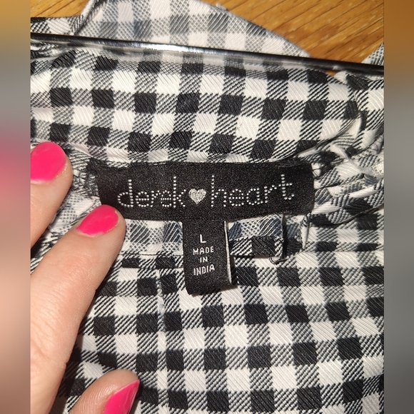 DEREK HEART size large womens Buffalo plaid casual pants - Picture 2 of 5